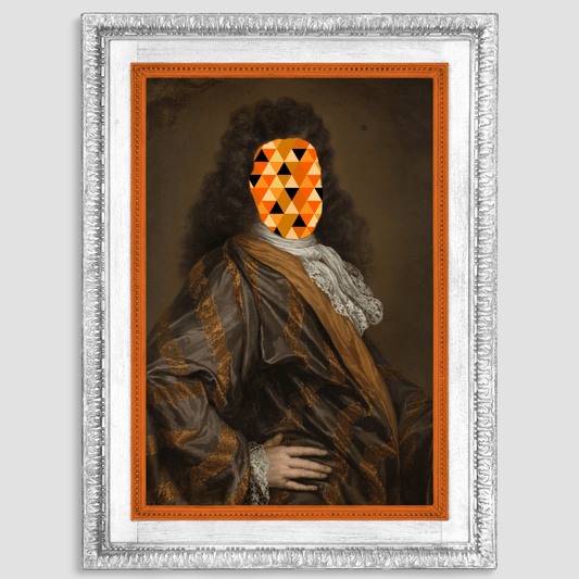 Face Off François - Fine Art Print with Geometric Shapes