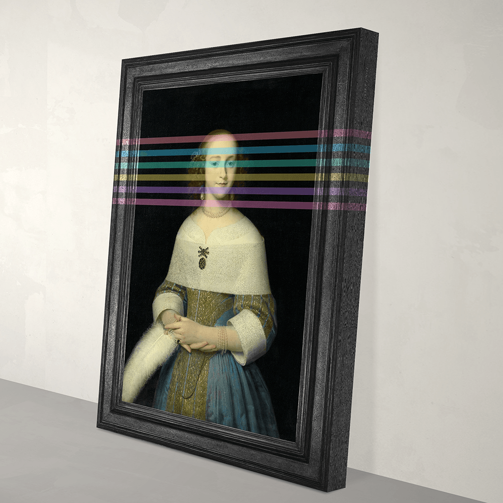 Little Princess | Large Canvas Wall Art in Pastels and Silver