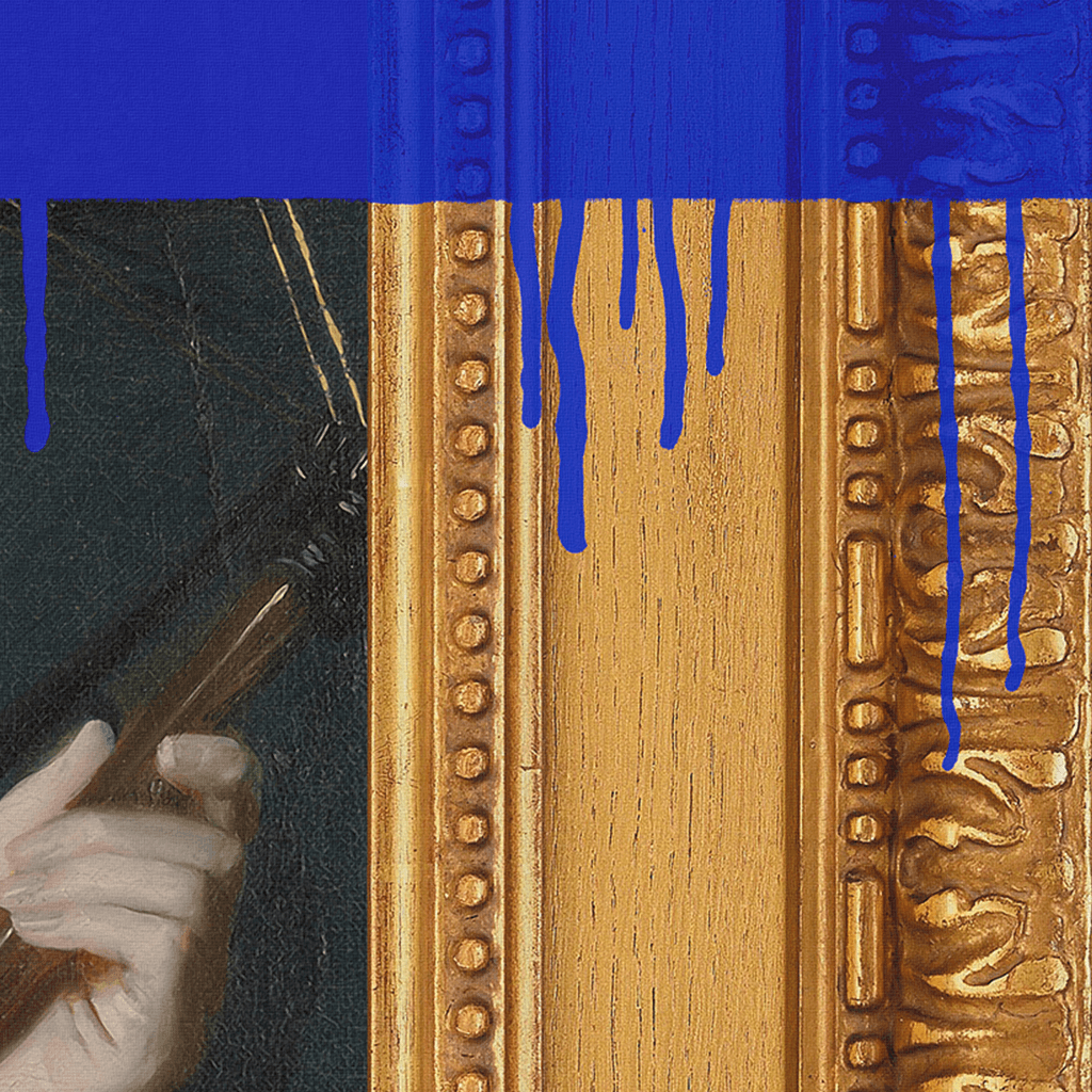 The Lady in Blue Canvas Print