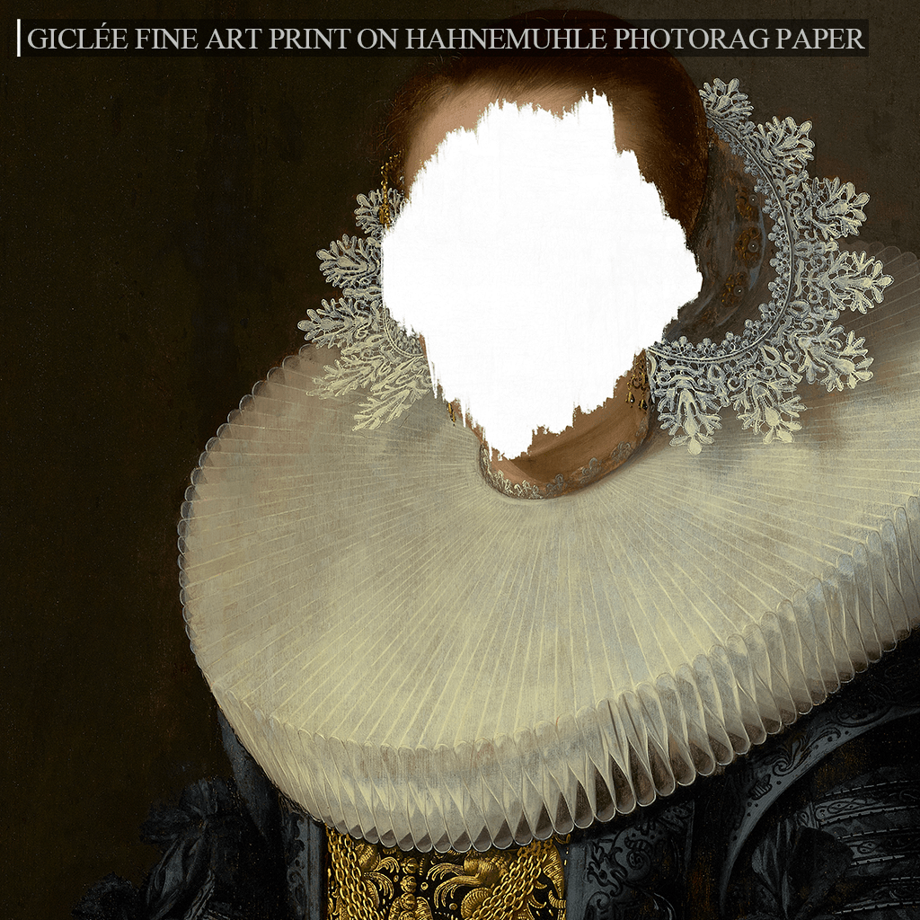 Defaced Portrait of a Woman - Fine Art Print on Paper