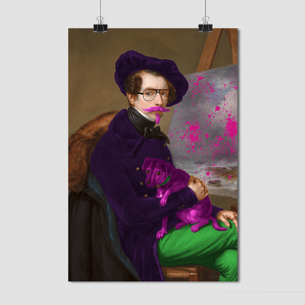 The Man and His Dog - Fine Art Print on Paper