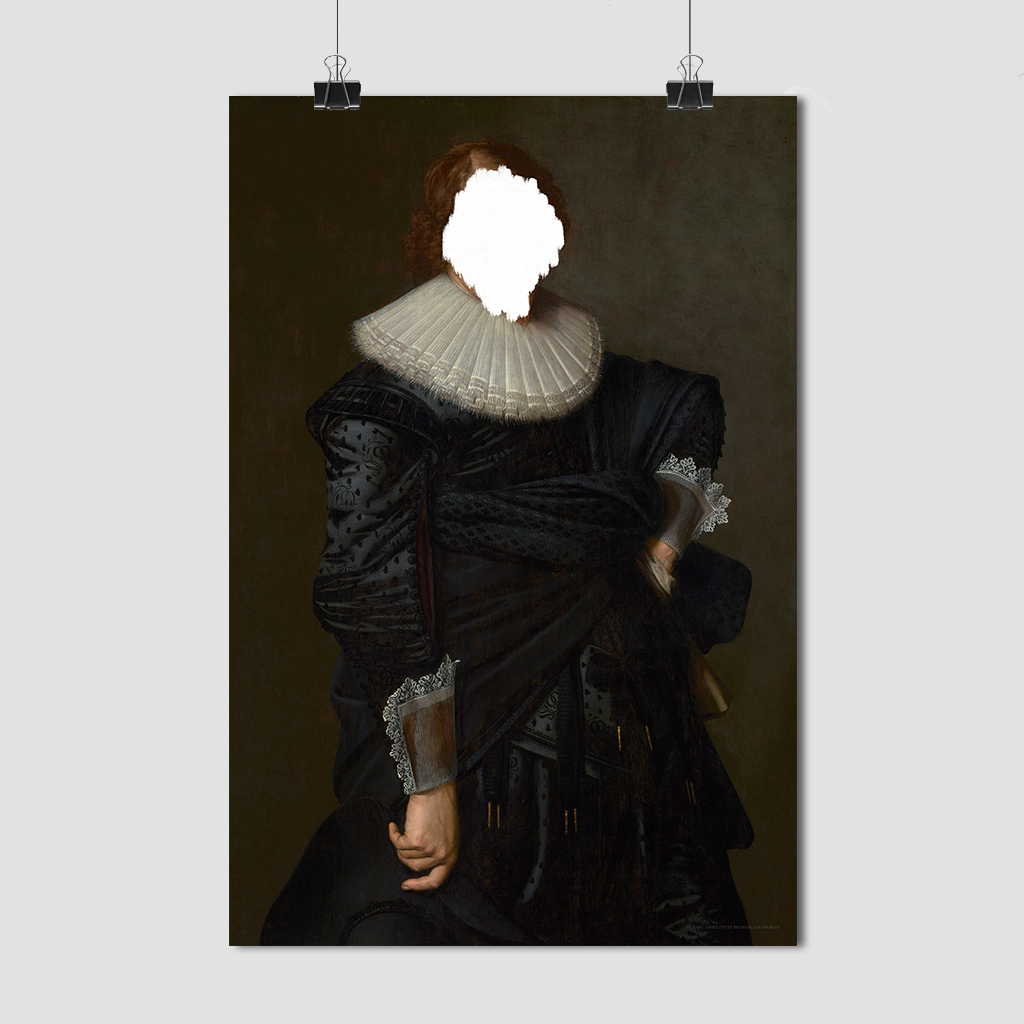 Defaced Portrait of a Man - Fine Art Print on Paper