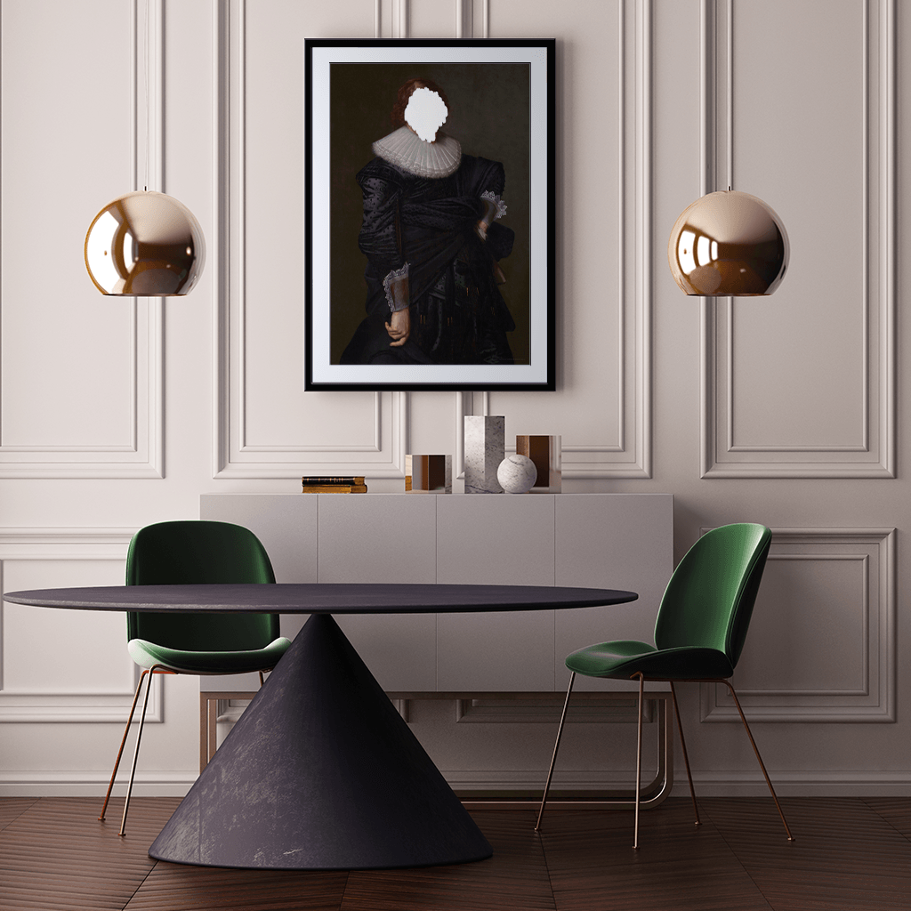 Defaced Portrait of a Man - Fine Art Print on Paper