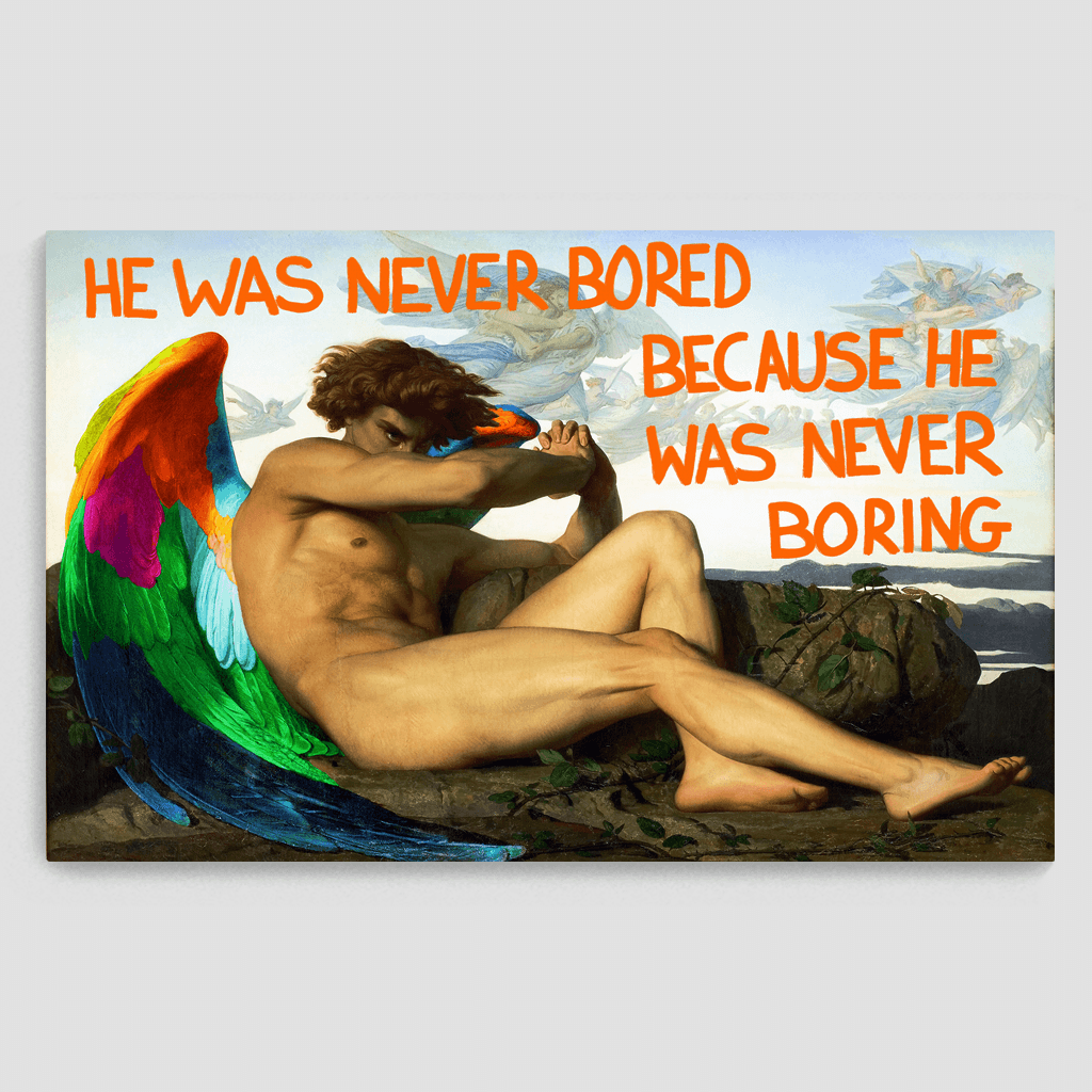 He Was Never Bored Canvas Print