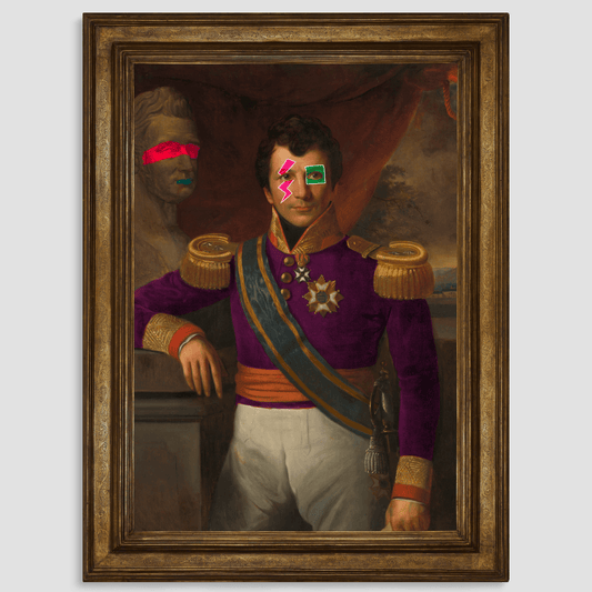 "The Galvanised Governor" - Large Eclectic Fine Art Canvas Print