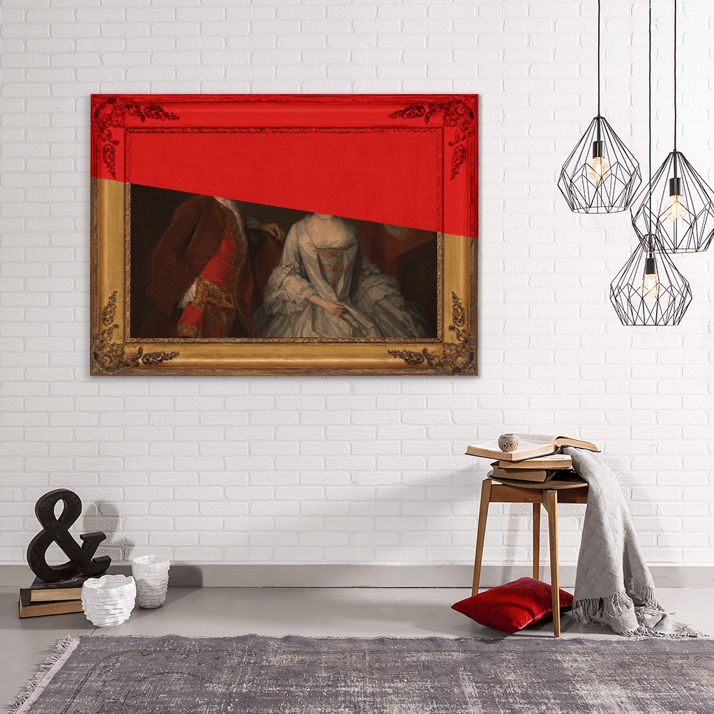 The Couple in Red - Canvas Print