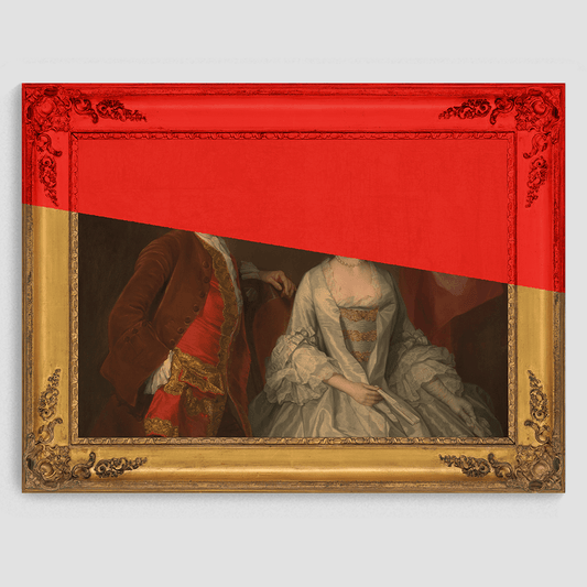 The Couple in Red - Canvas Print