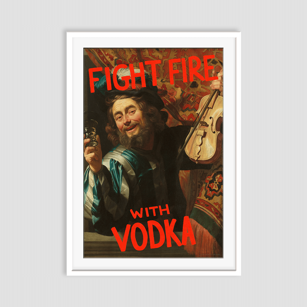 Fight Fire with Vodka Framed Print