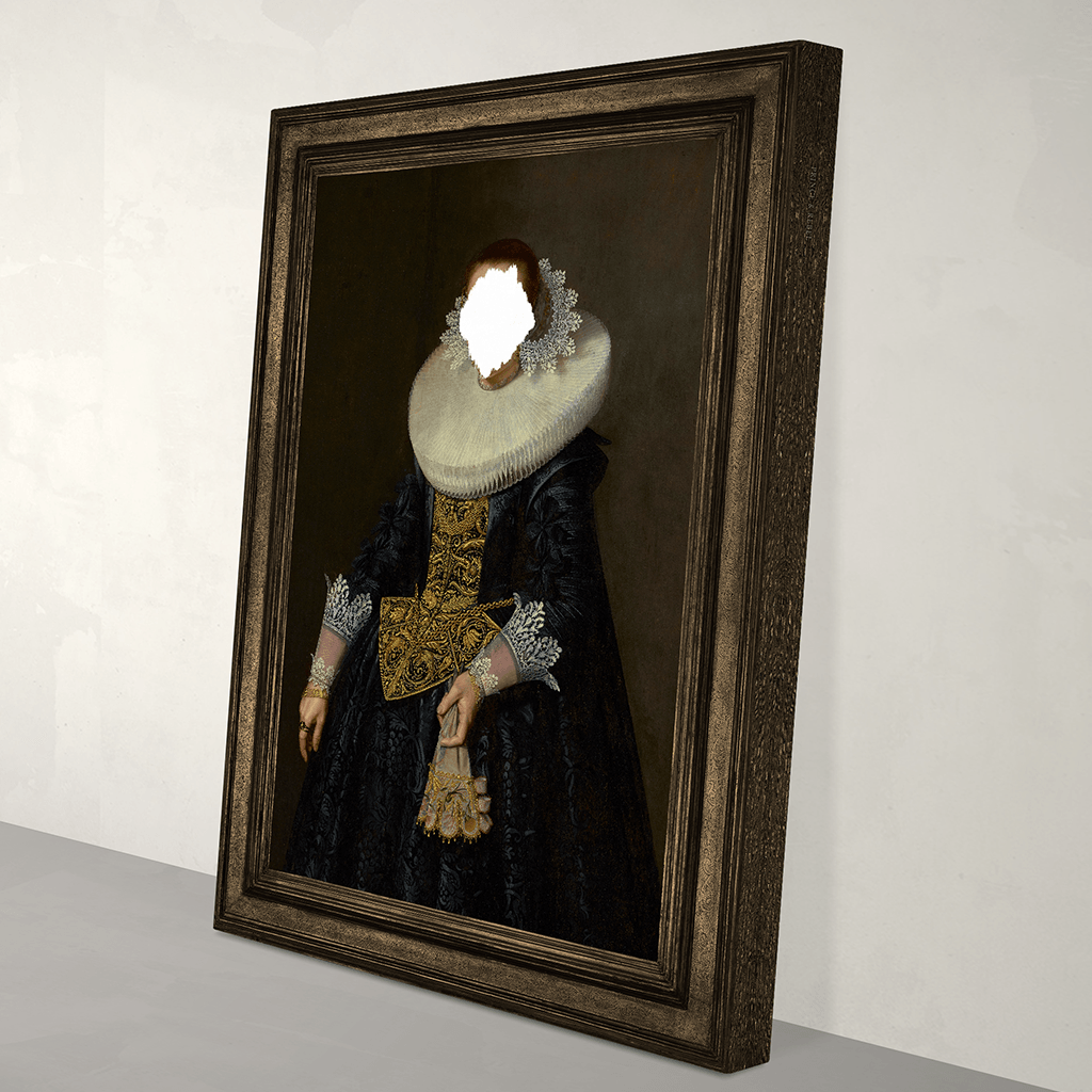 Defaced Portrait of a Woman - Canvas Print