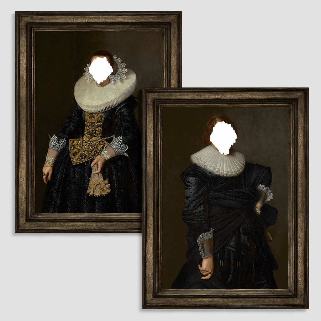 Defaced Portrait of a Woman - Canvas Print